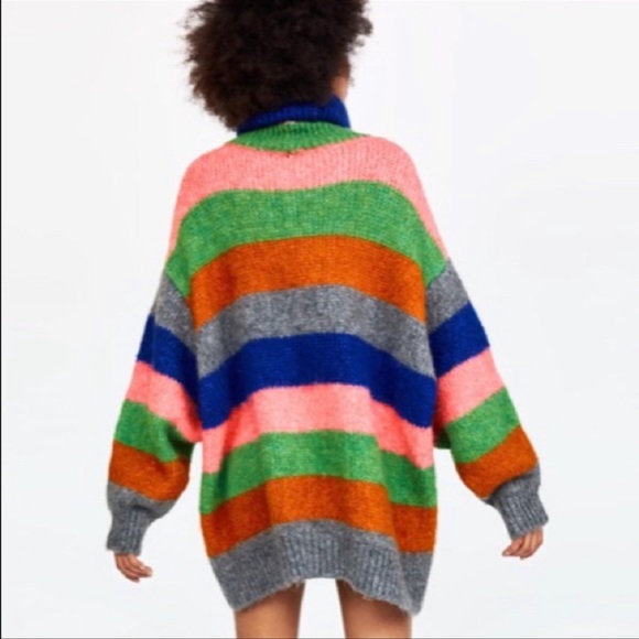 NWOT ZARA MULTICOLOR SWEATER - Picture 4 of 6